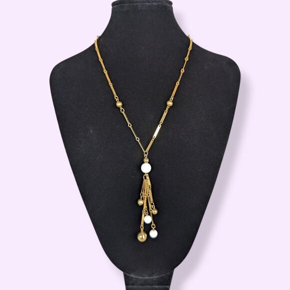 (2/$20) Vintage Flat Link Metal Dangle Necklace - Picture 1 of 6